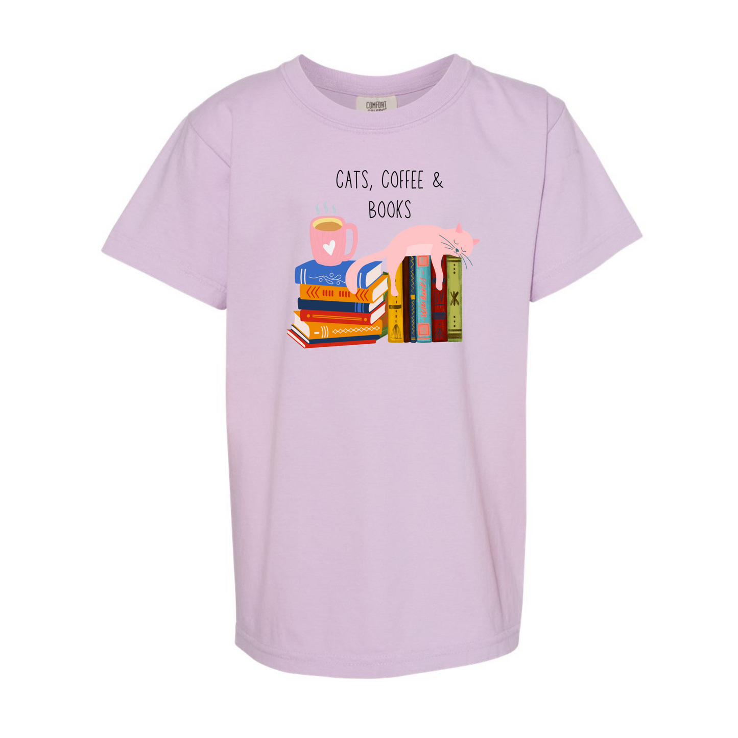 DTF Transfer - Cats, Coffee, & Books