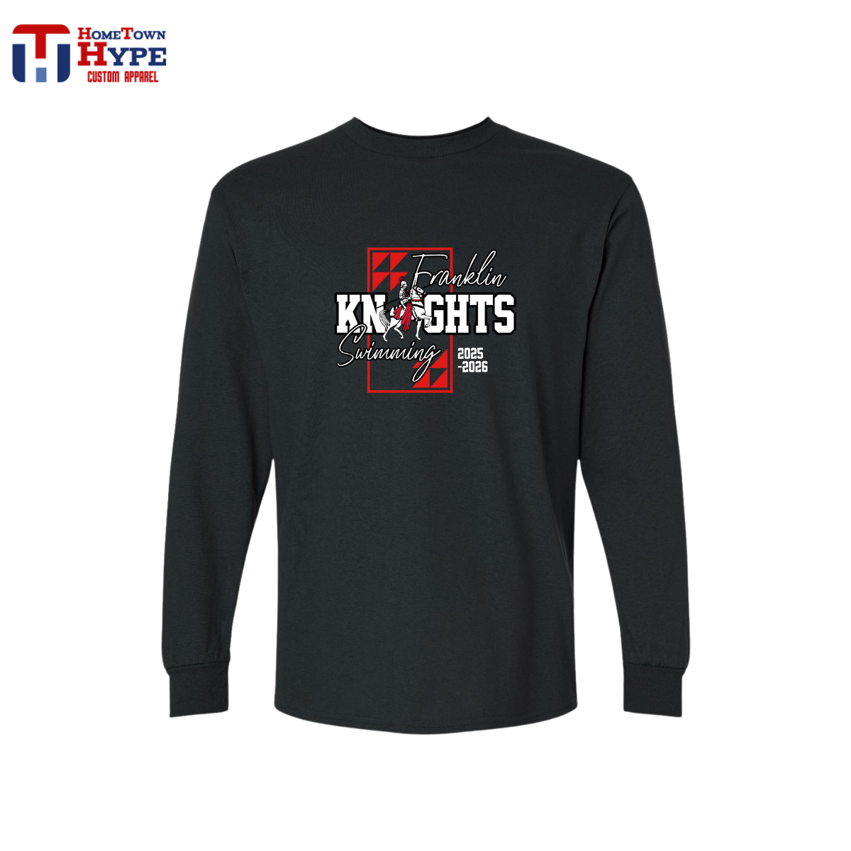 Long-Sleeve Shirt - Franklin Knights Swimming