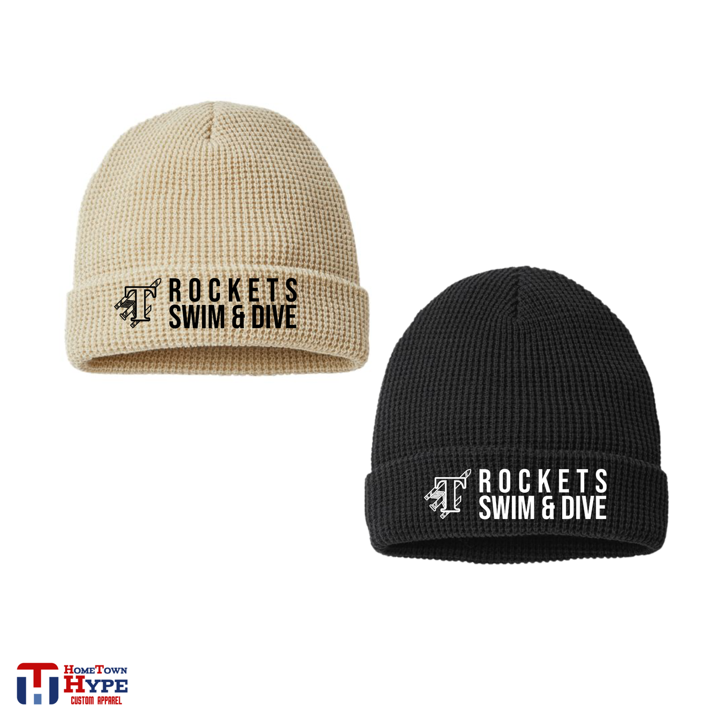 Embroidered Waffle Beanies - Titusville Swim & Dive 25-26