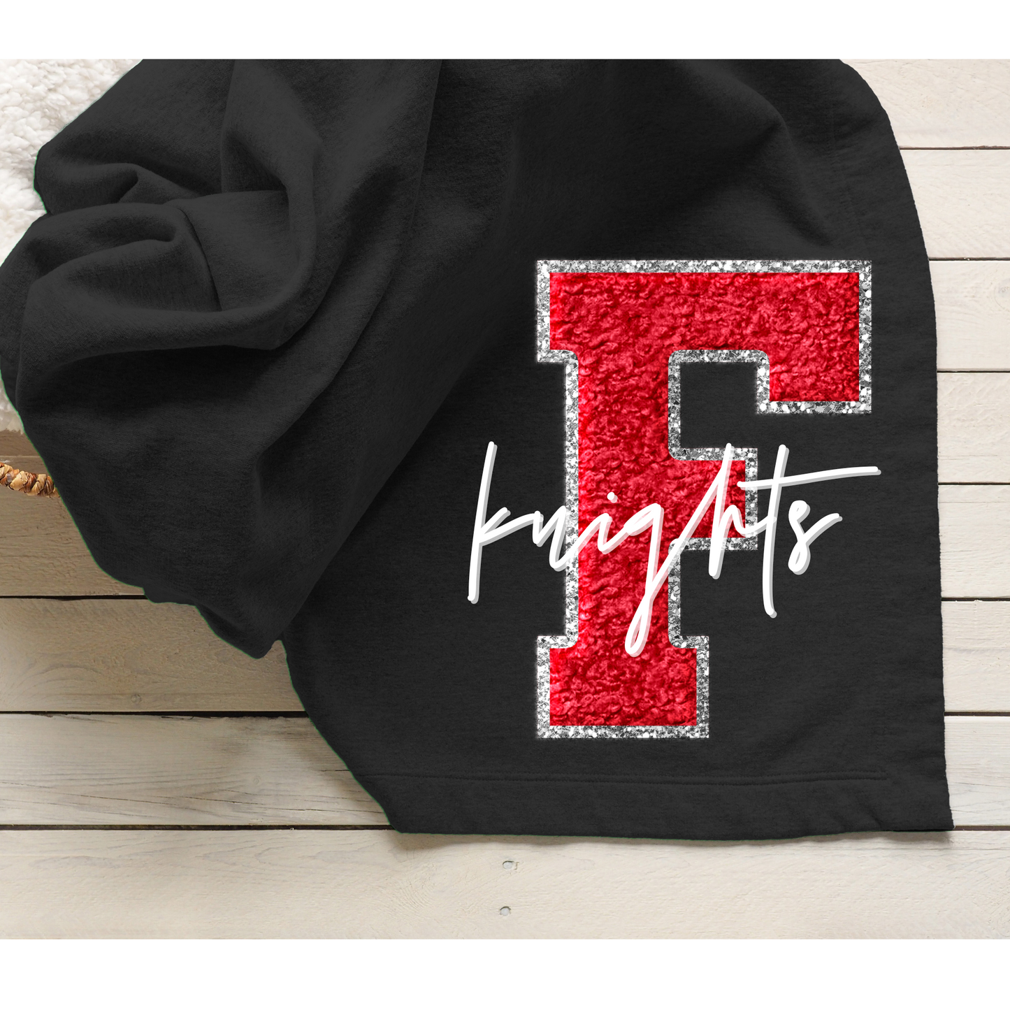 Knights Cheer - Varsity Letter Oversized Stadium Blanket