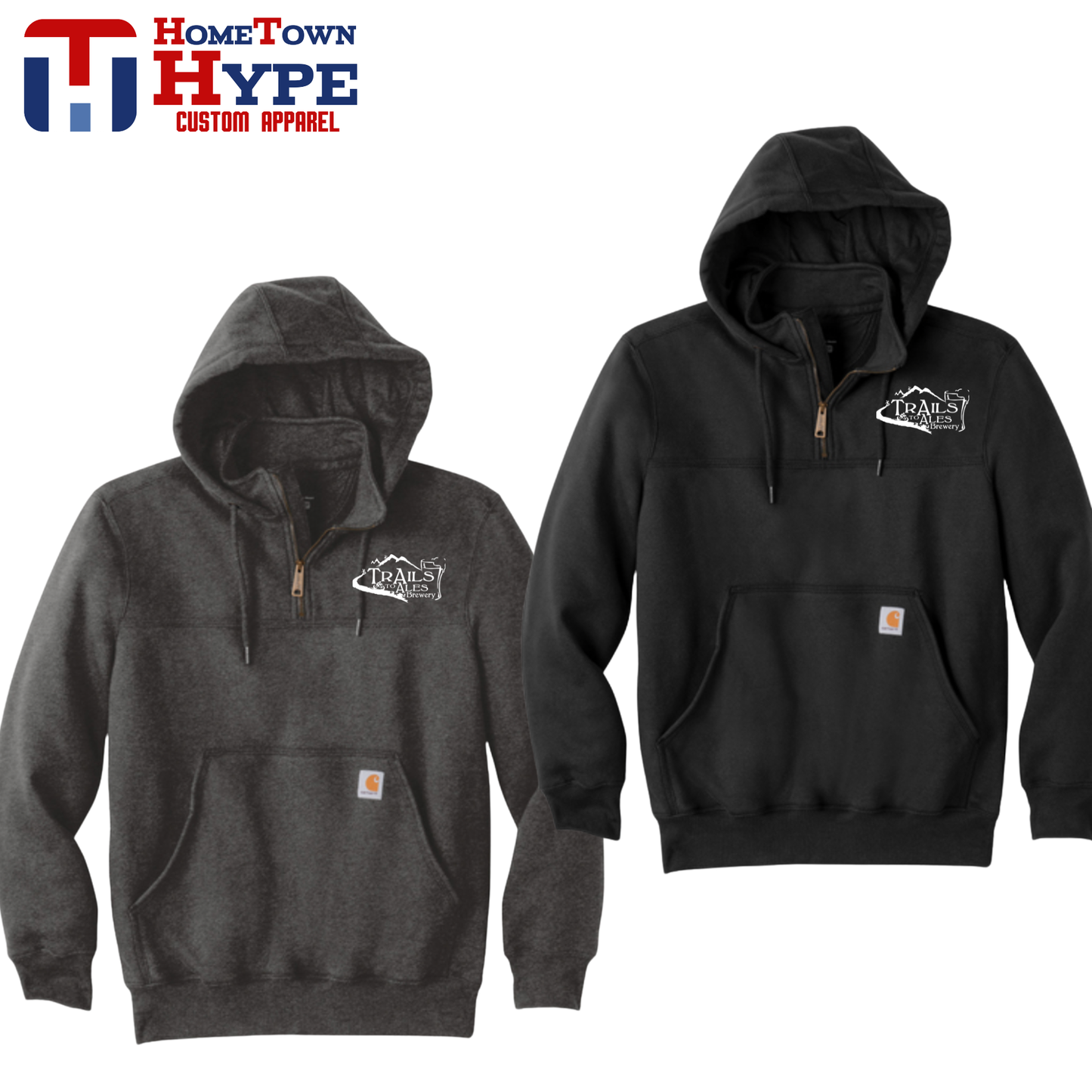 Carhartt® Rain Defender® Paxton Heavyweight Hooded Zip Mock Sweatshirt - Trails to Ales Brewery