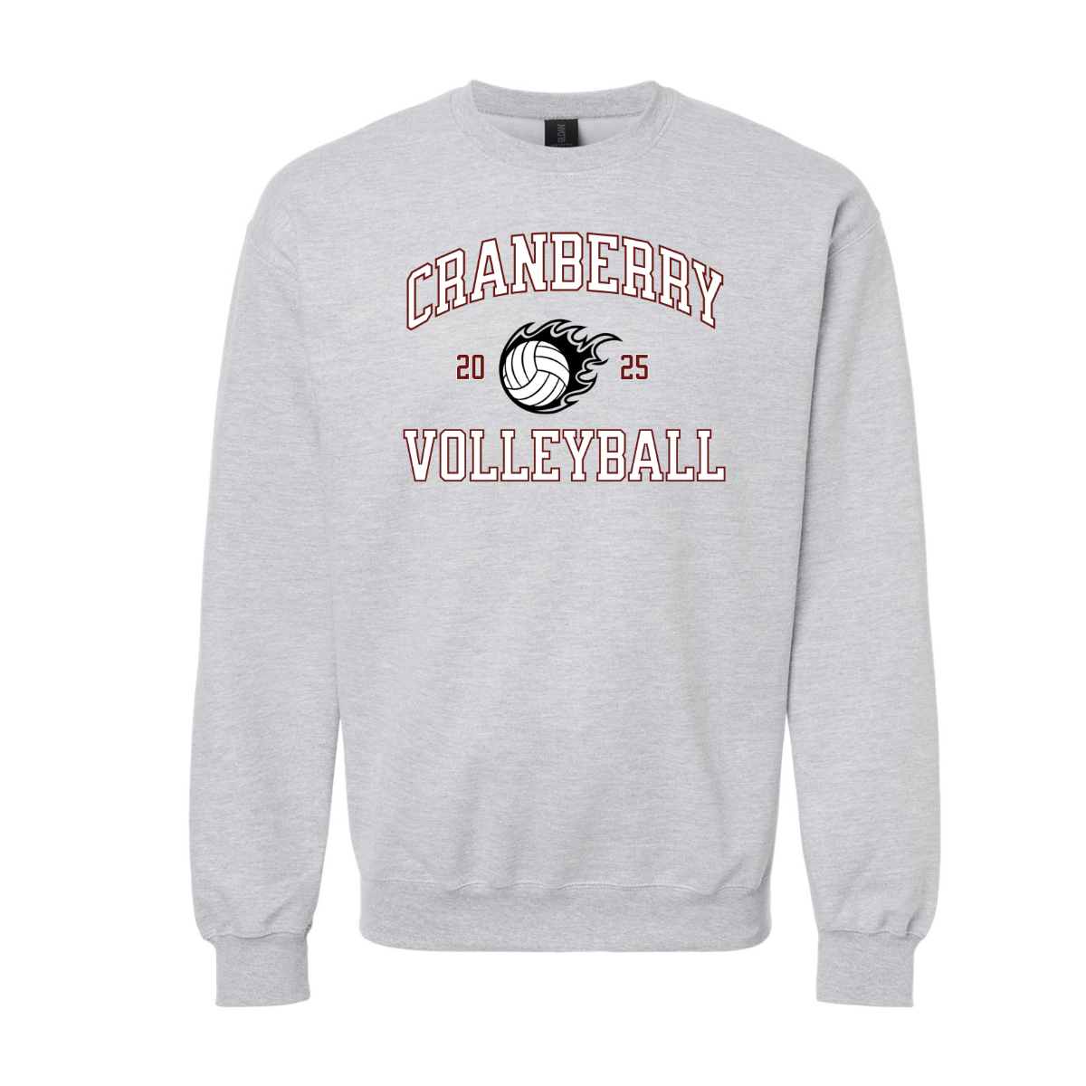 Crewneck Sweatshirt - Cranberry Volleyball