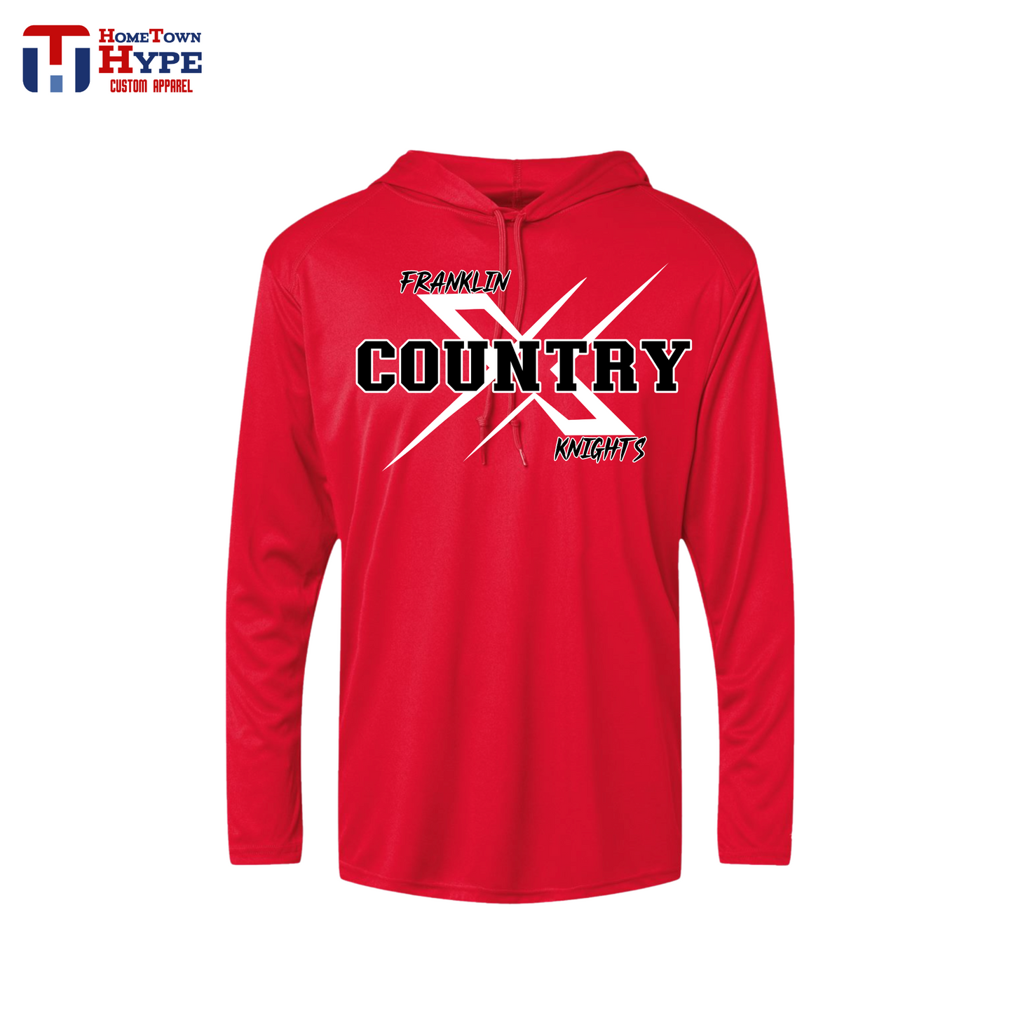 Hooded Long Sleeve Tee (dri-fit) - Franklin XC