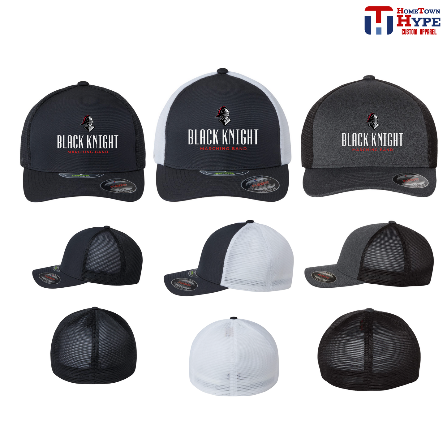 Flexfit Hats : Black Knight Marching Band 2025