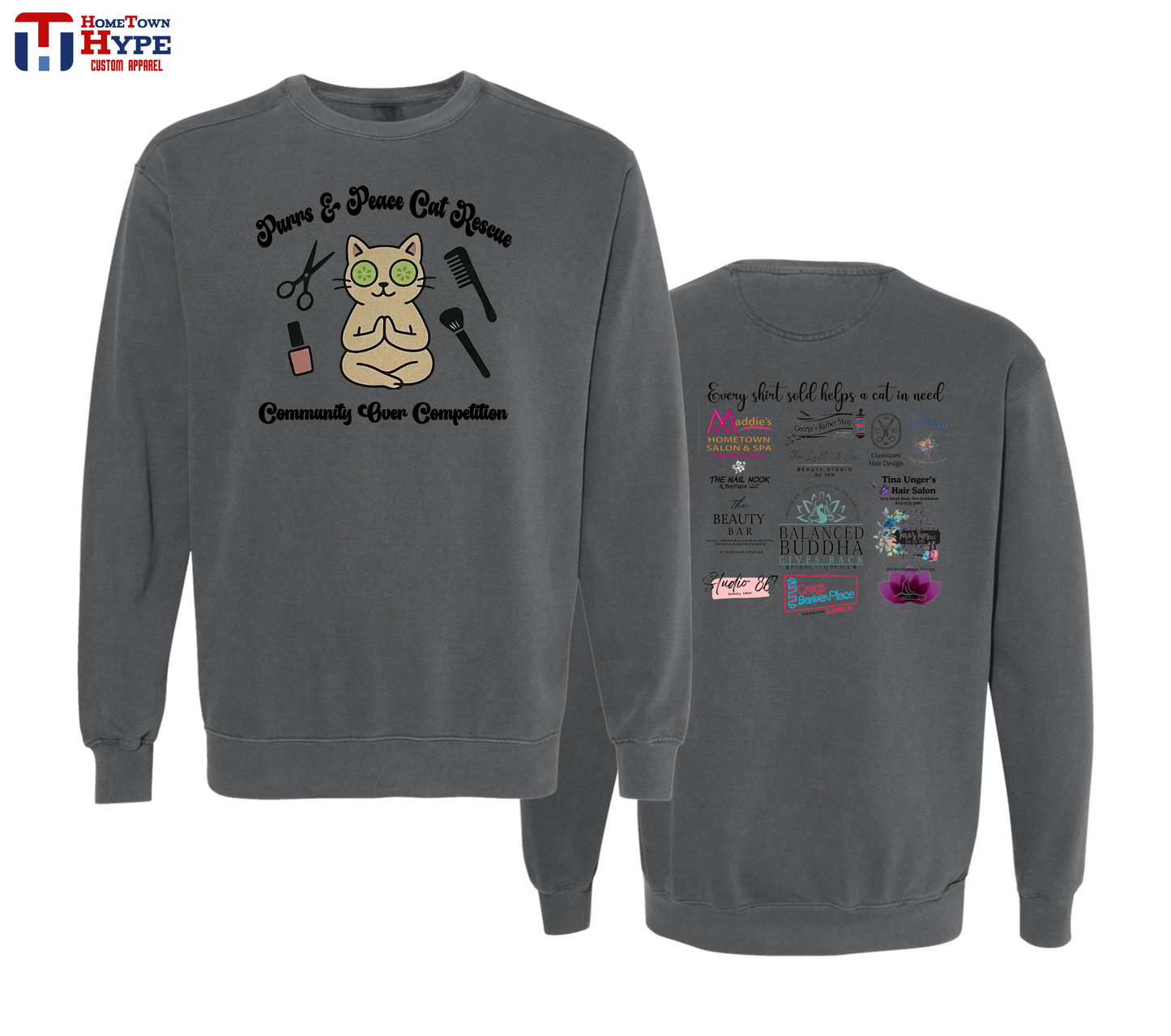 Premium Garment Dyed Crewneck - Balanced Buddha