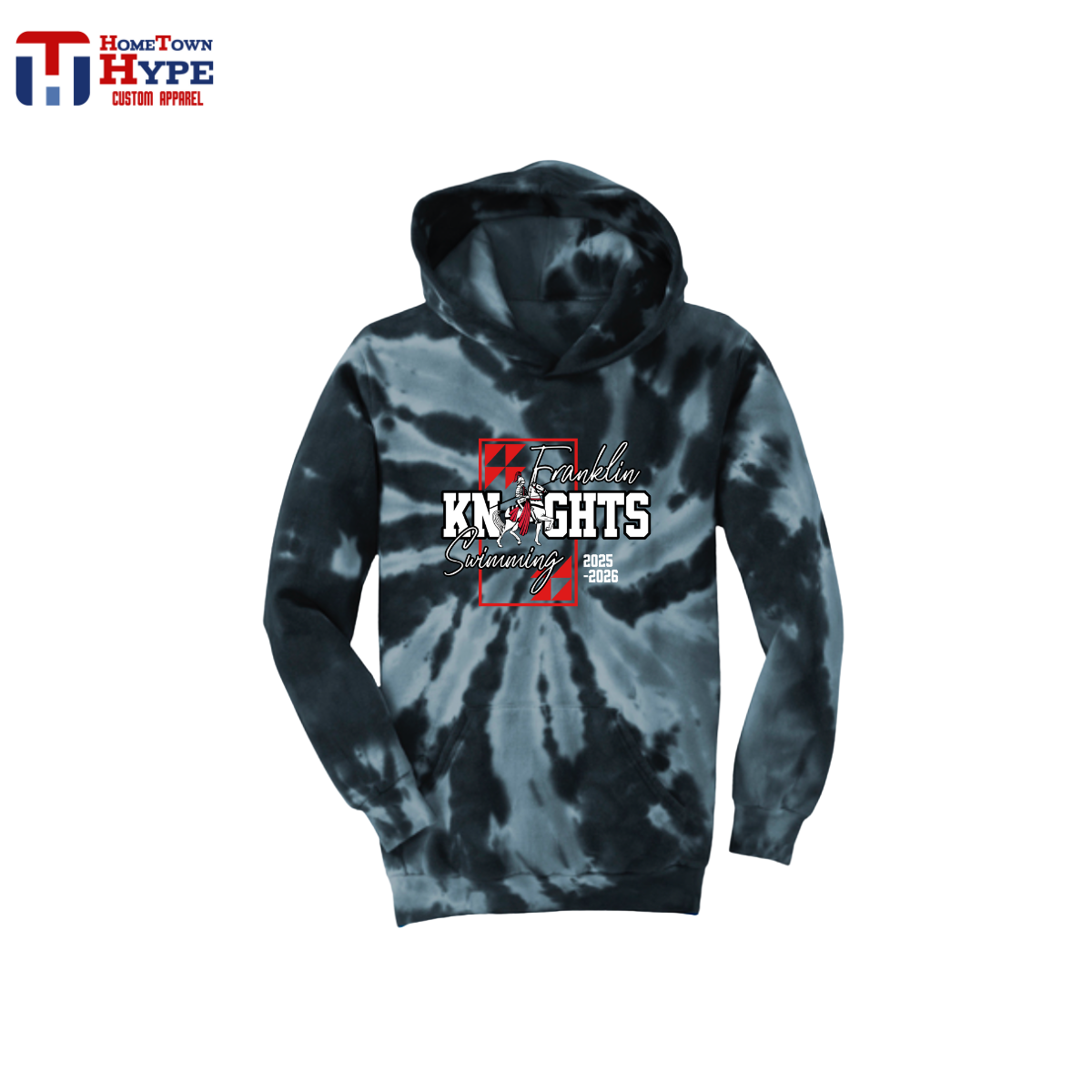 Tie-Dye Hoodie - Franklin Knights Swimming