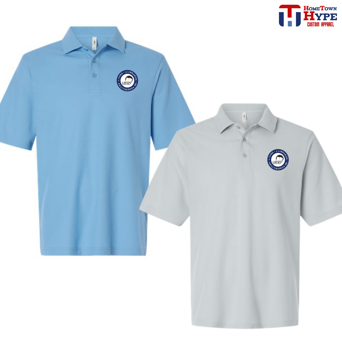 Unisex Embroidered Polo: Oil Region Library Association