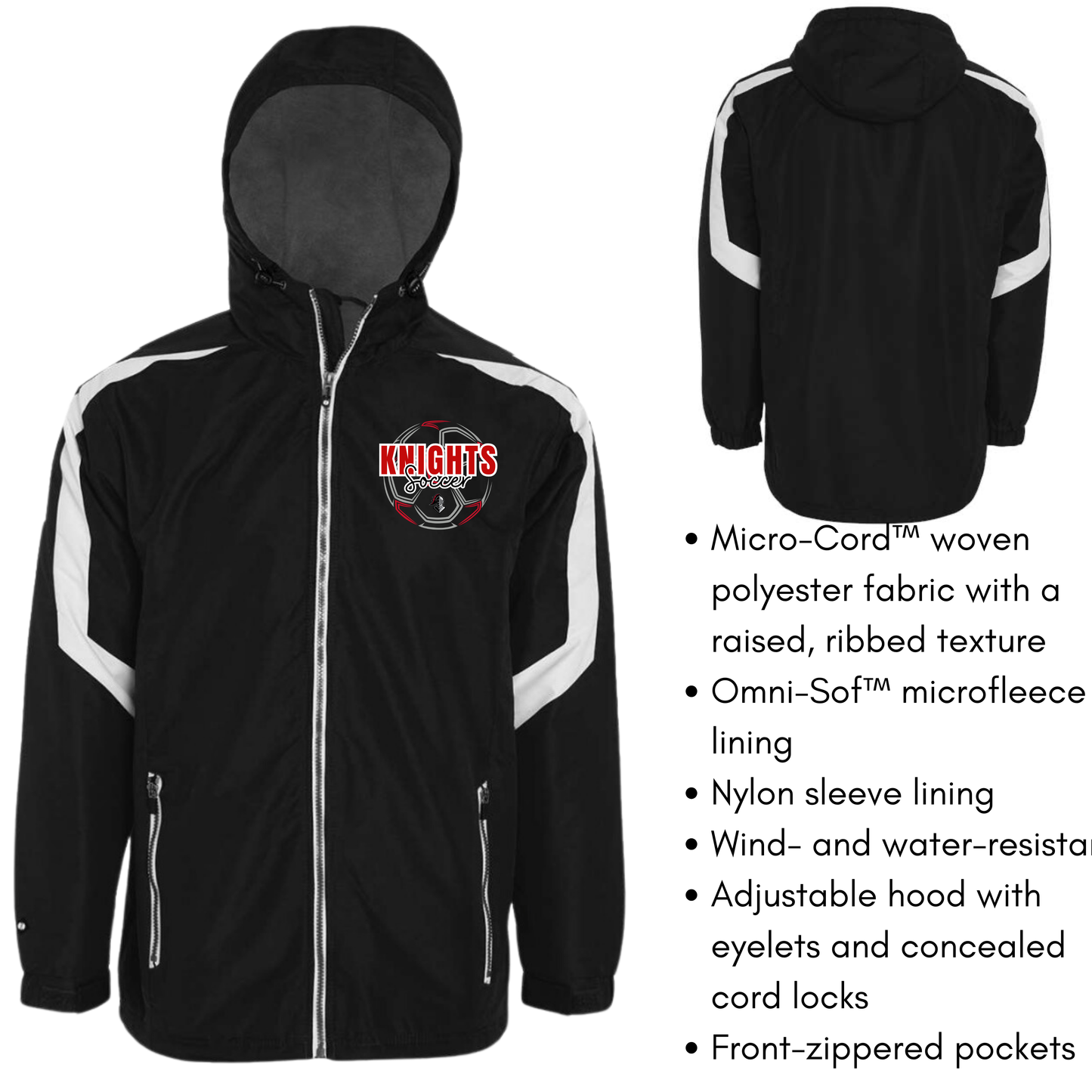 Charger Hooded Jacket - Knights Soccer 24