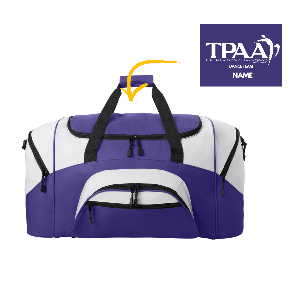 Embroidered Duffel w/ Name - TPAA Dance Team
