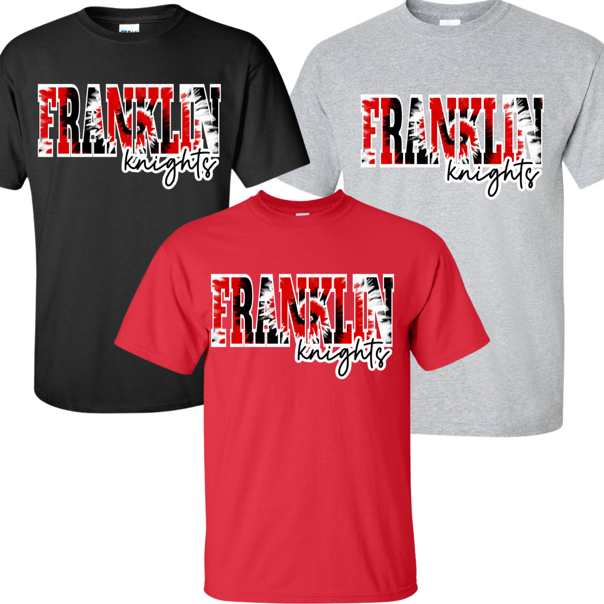 50/50 T-Shirts - Franklin Tie Dye