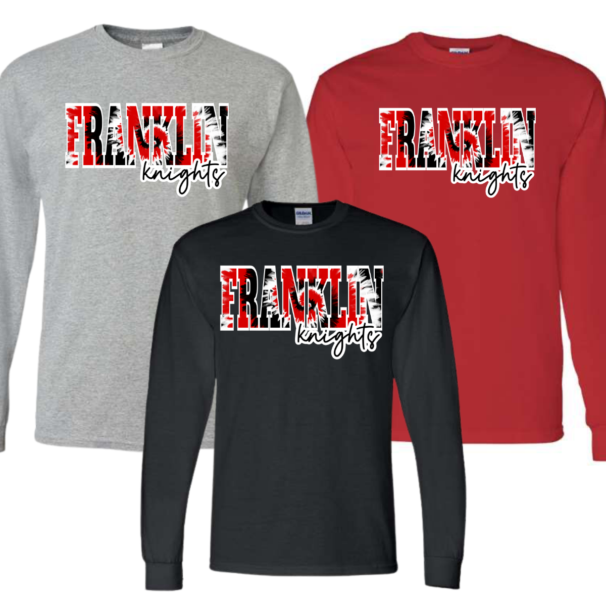 50/50 Long-Sleeve T-Shirt - Franklin Tie Dye