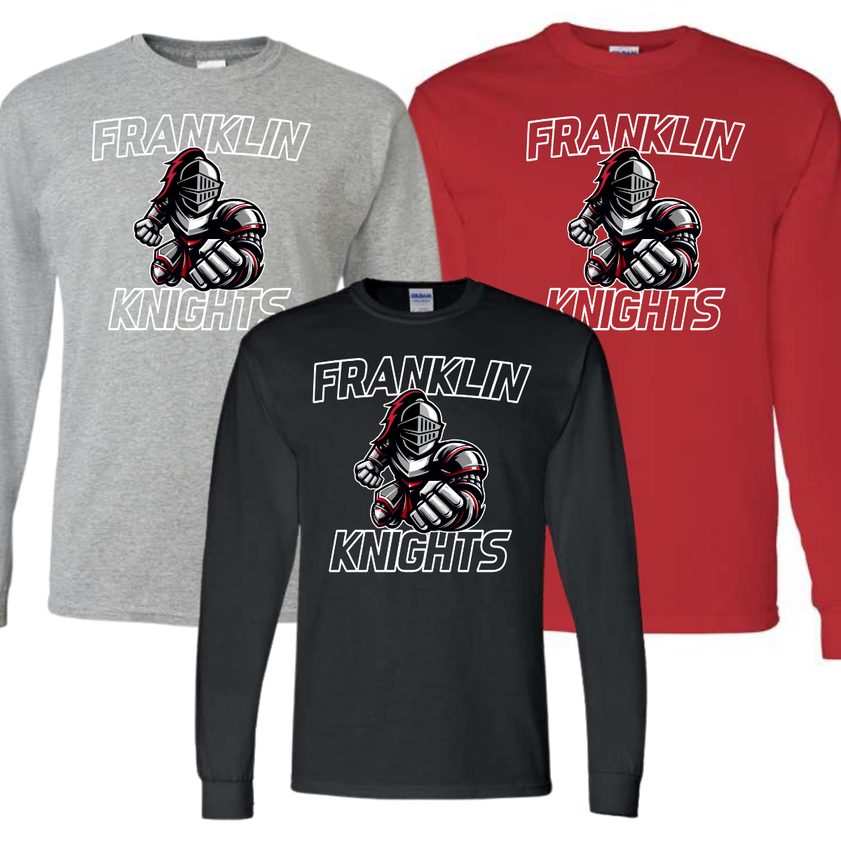 50/50 Long-Sleeve T-Shirt - Charging Knight