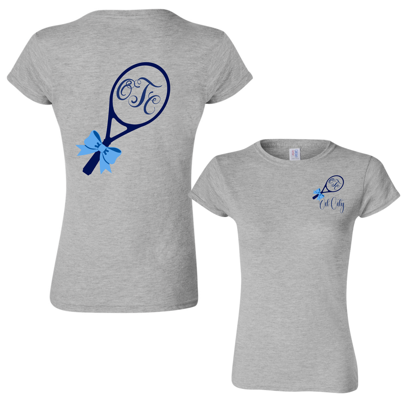 Monogrammed Racquet - Ladies Tee