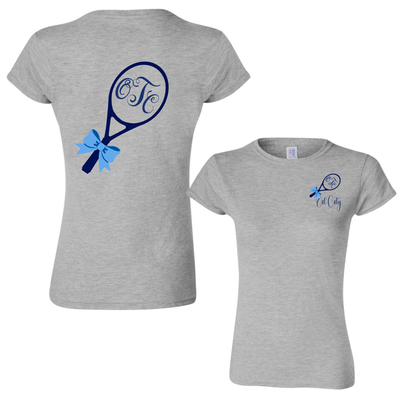 Monogrammed Racquet - Ladies Tee