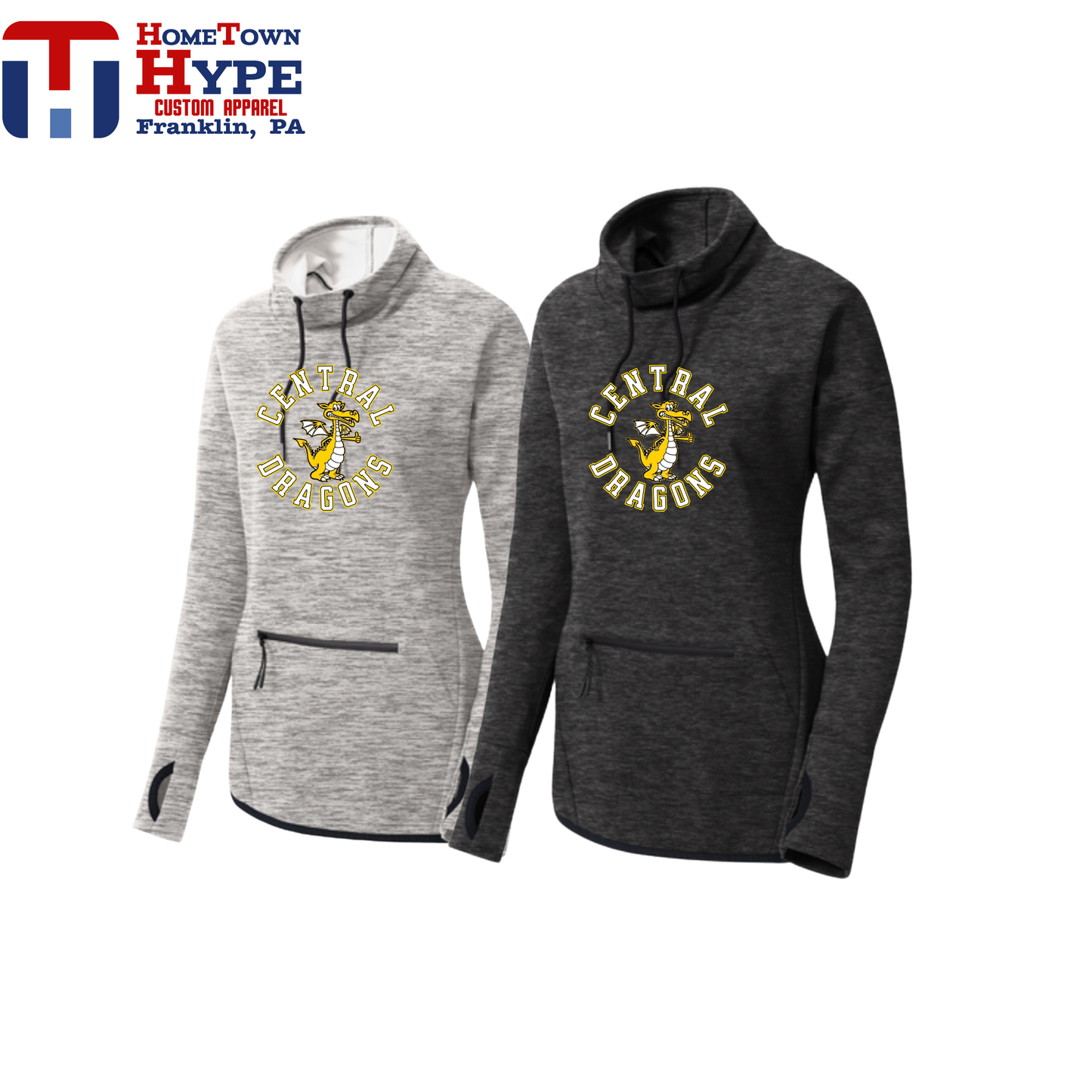 Women's Triumph Cowl Neck Pullover - Central Elementary