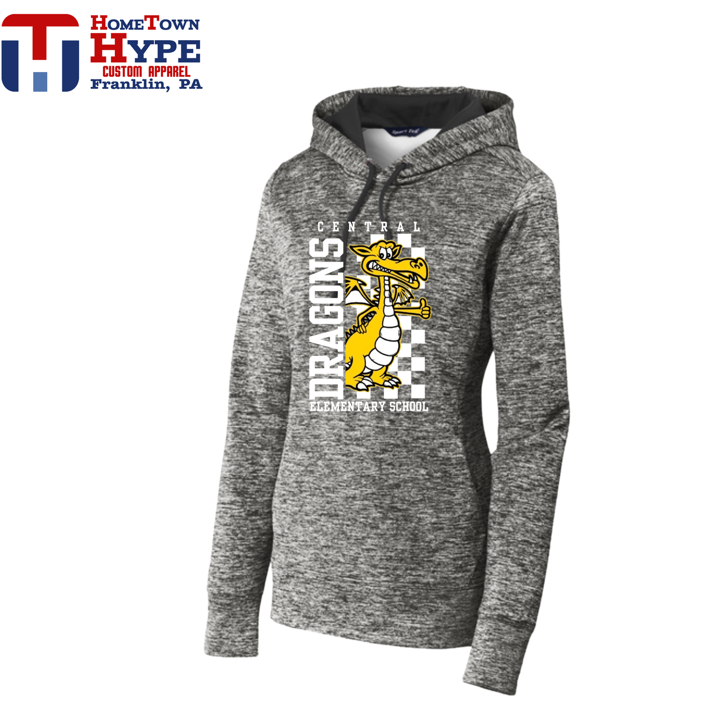 Electric Heather Fleece Hoodie - Central Elementary