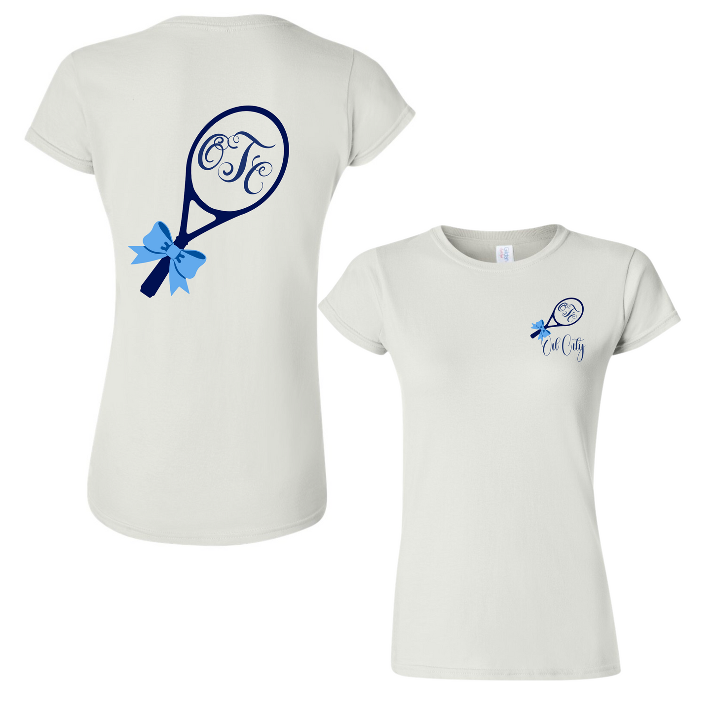 Monogrammed Racquet - Ladies Tee