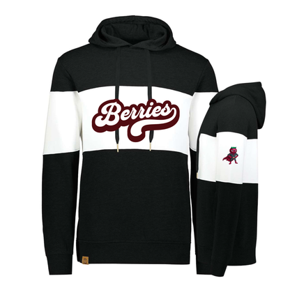 All American Color Block Hoodie - Cranberry Berries