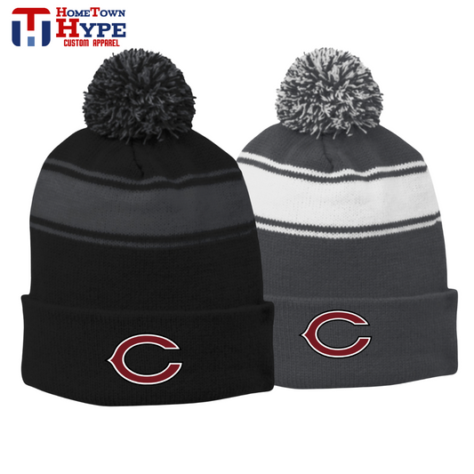 Pom Pom Beanie - Cranberry Berries