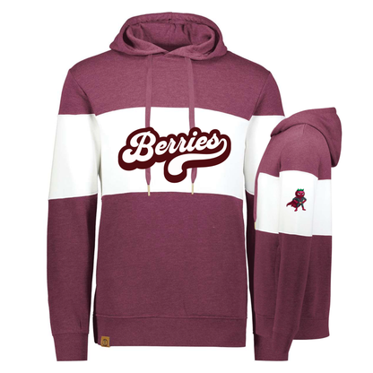 All American Color Block Hoodie - Cranberry Berries