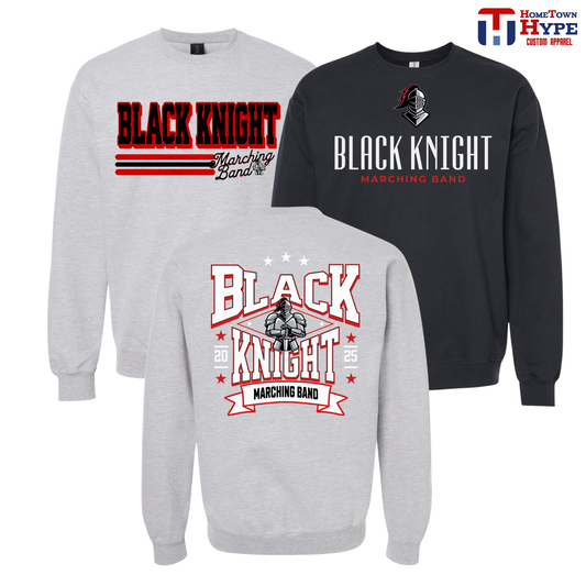 Crewneck Sweatshirt - Black Knight Marching Band 2025