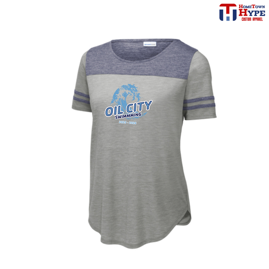 Women's Wicking Fan Tee - OCY Swimming