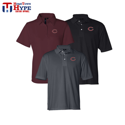 Polymesh Embroidered Polo - Cranberry Berries