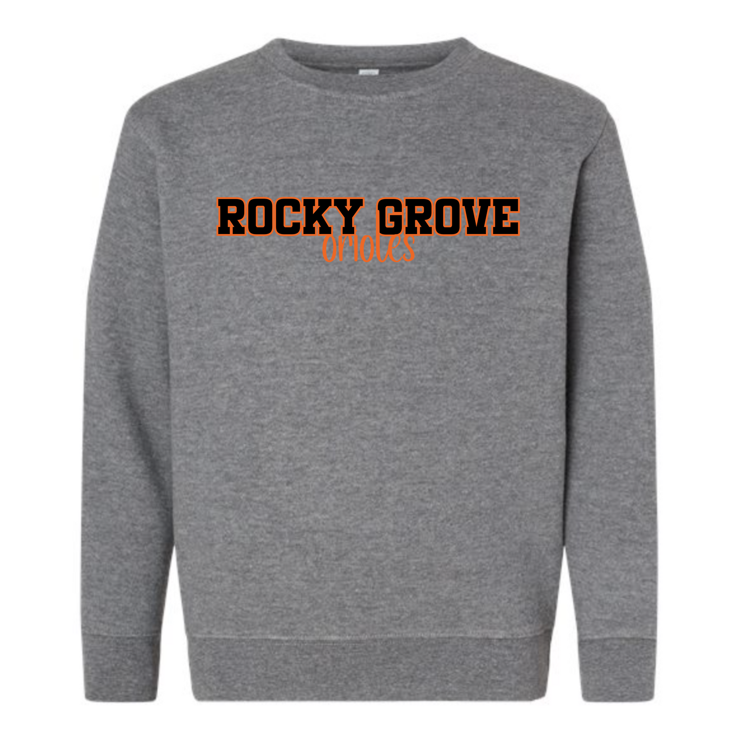 Rocky Grove - Script Local School Spirit Crew Neck