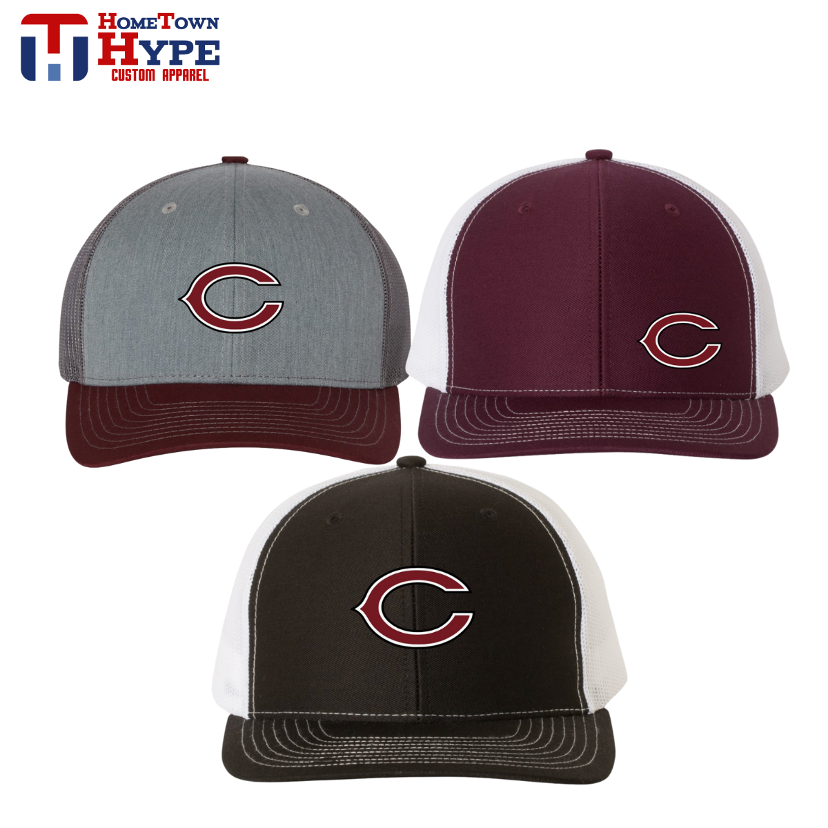 Snapback Trucker Hats - Cranberry Berries