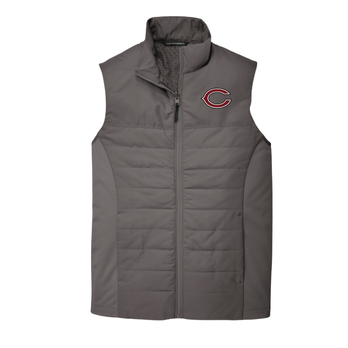 Insulated Embroidered Vest - Cranberry Berries