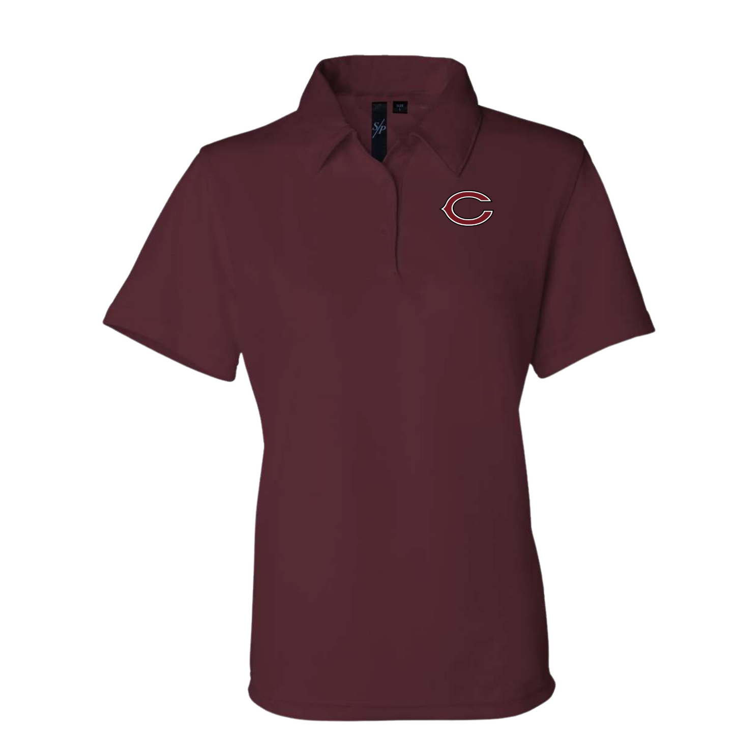 Polymesh Embroidered Polo - Cranberry Berries