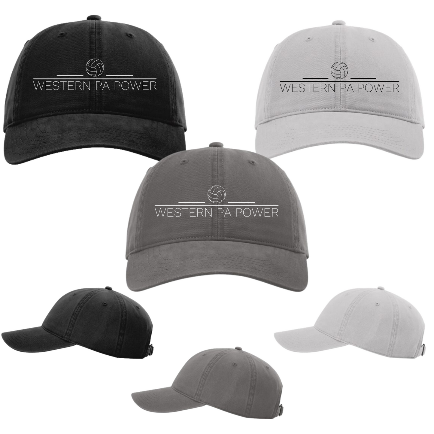 Embroidered Unstructured Hats - WPA Power