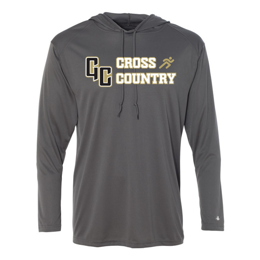 Grove City XC - "Dry-Fit" Hooded Long-Sleeve Tee