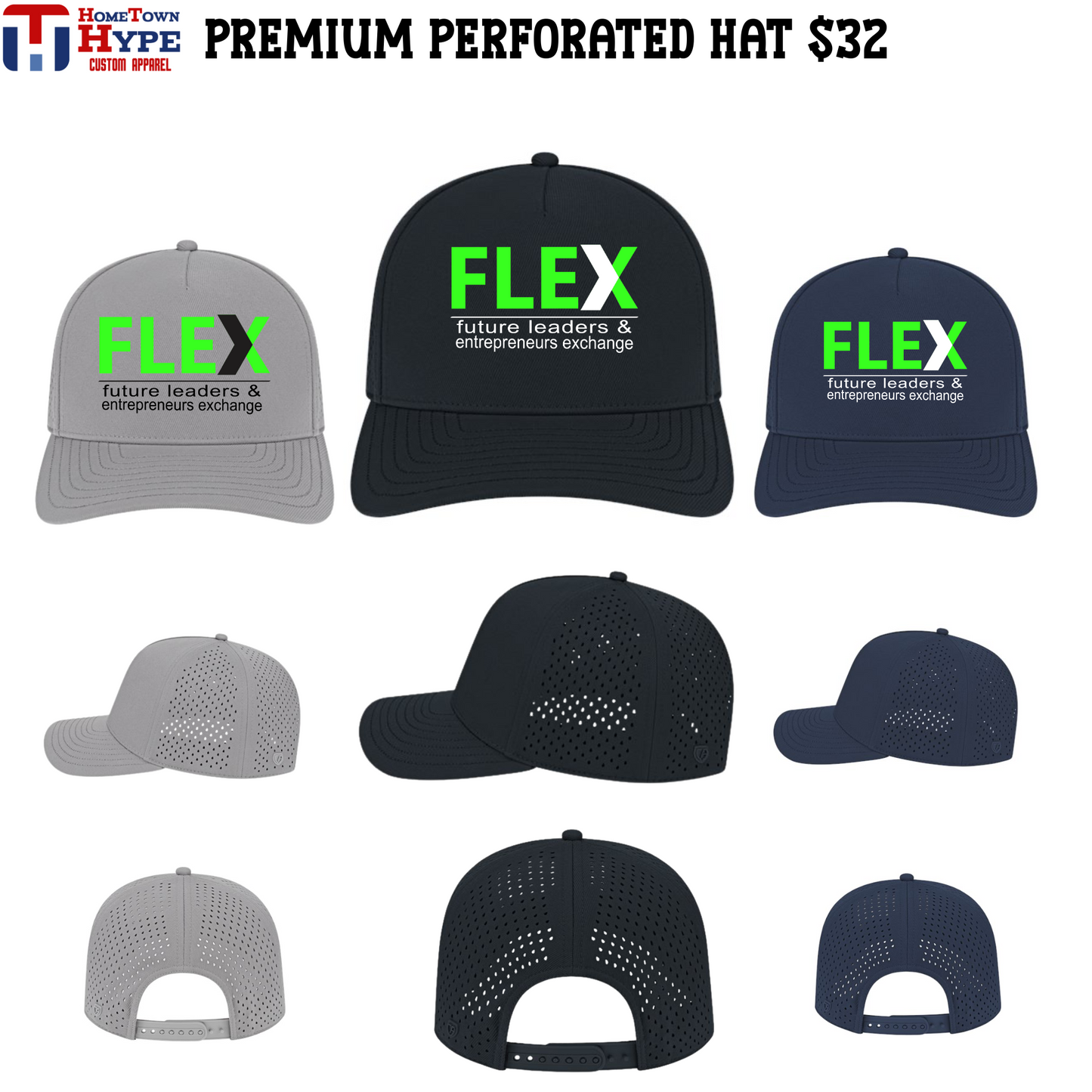 Premium Perforated Hat - Flex, Venango Chamber