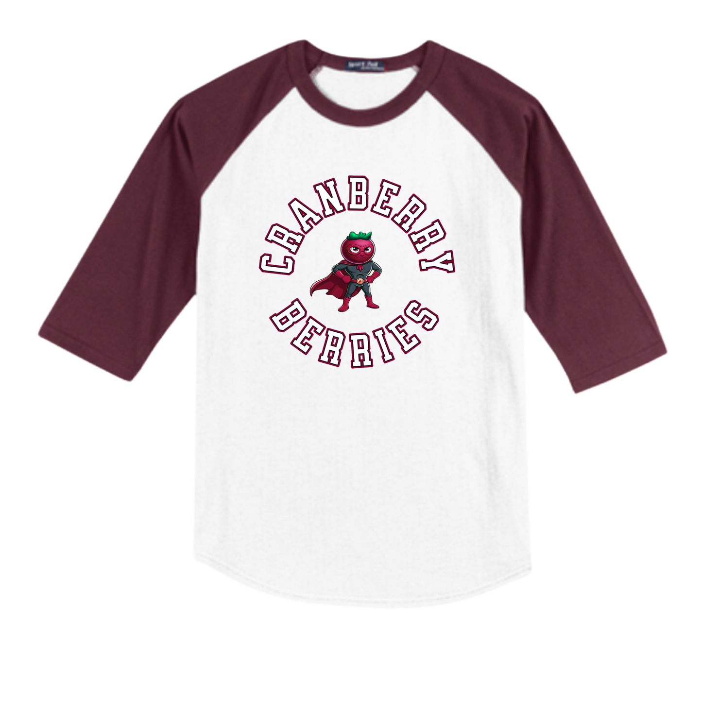 Colorblock Raglan Jersey -  Cranberry Berries