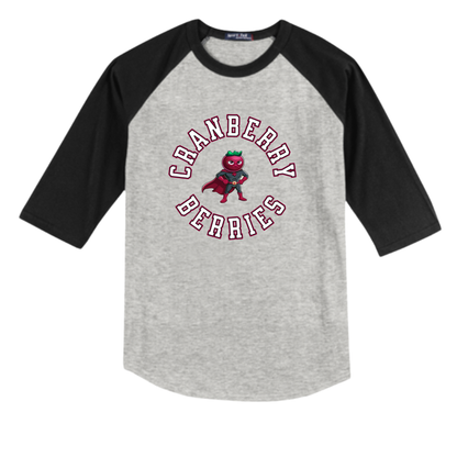 Colorblock Raglan Jersey -  Cranberry Berries