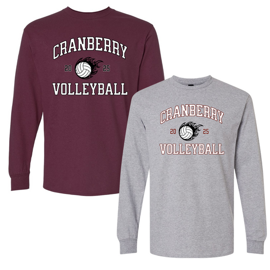 Long-Sleeve Shirt - Cranberry Volleyball