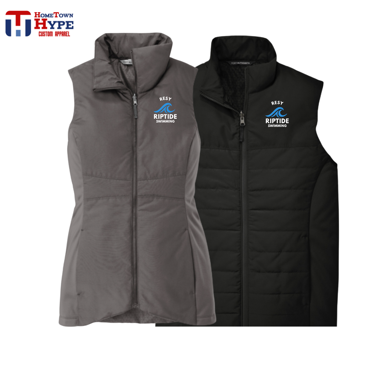 Insulated Embroidered Vest - RESY Swimming