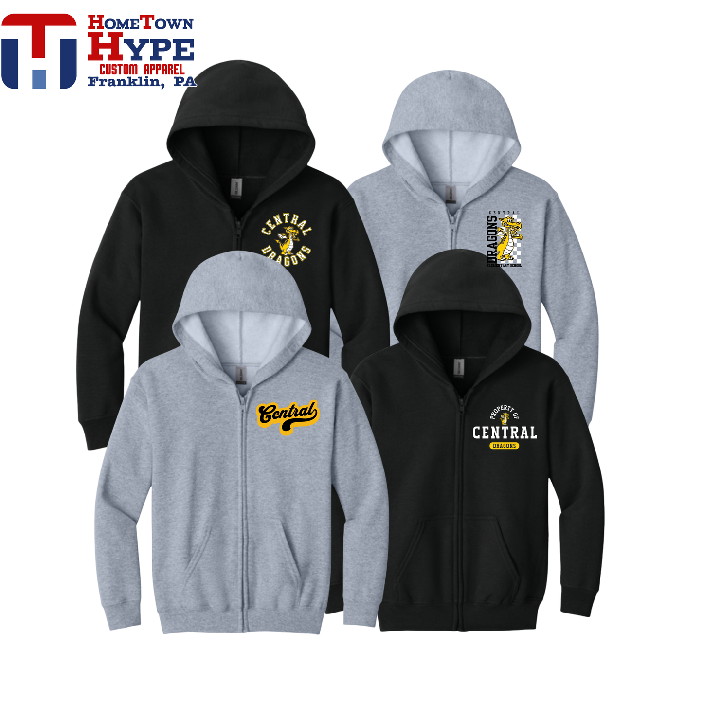 Full Zip Hoodie - Central Elementary