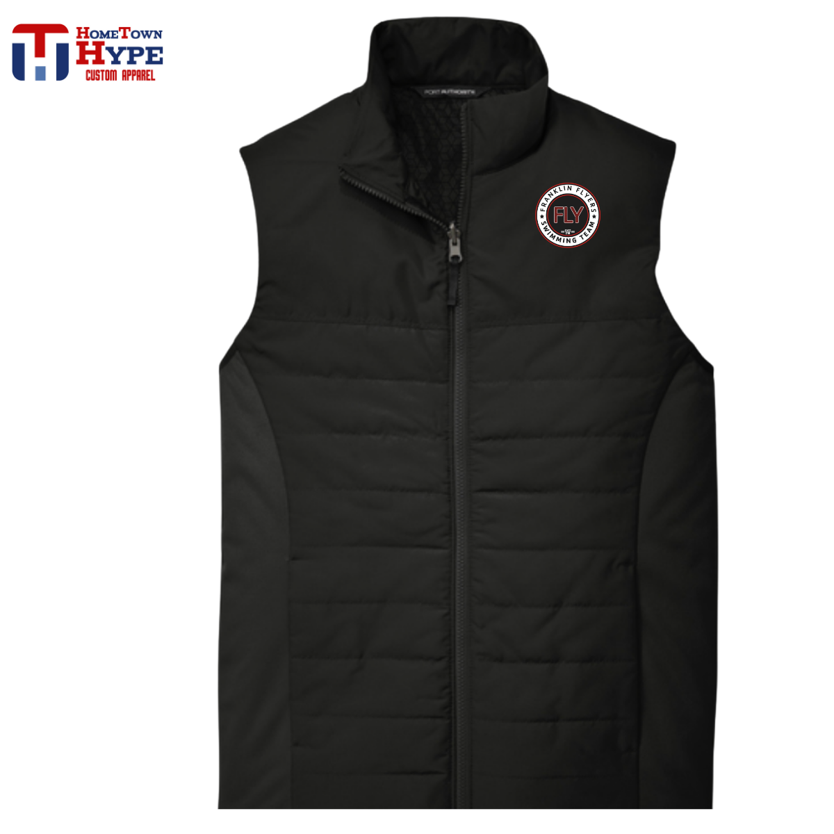Insulated Embroidered Vest - FLY Swimming