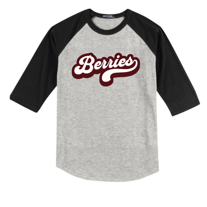 Colorblock Raglan Jersey -  Cranberry Berries