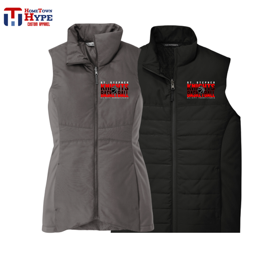 Insulated Embroidered Vest - St Stephen Knight