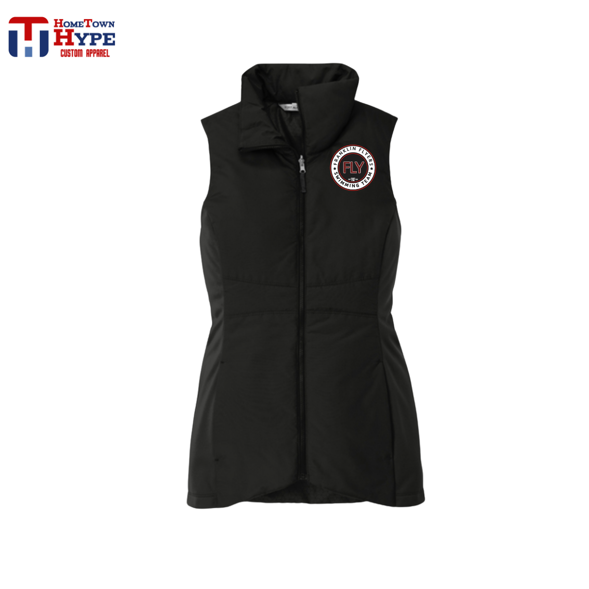 Insulated Embroidered Vest - FLY Swimming