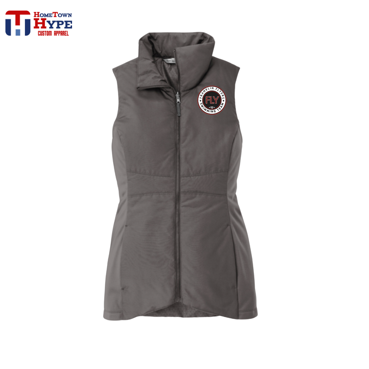 Insulated Embroidered Vest - FLY Swimming