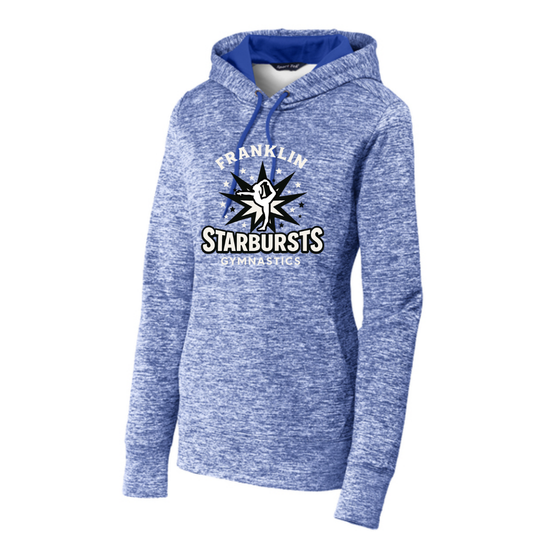 Women's Electric Heather Fleece Hooded Pullover - Franklin Starbursts