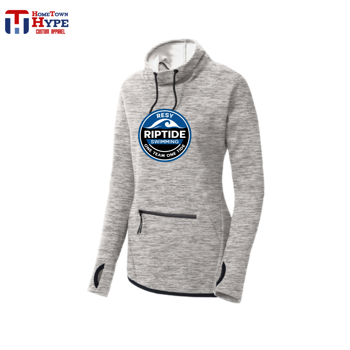 Women's Triumph Cowl Neck Pullover - RESY Swimming