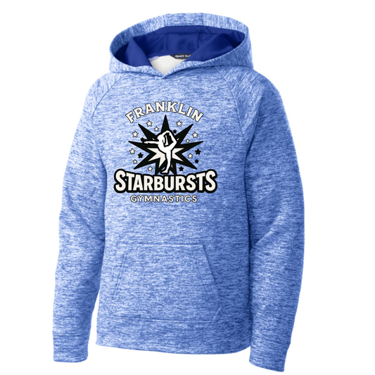 Unisex Electric Heather Fleece Hooded Pullover - Franklin Starbursts