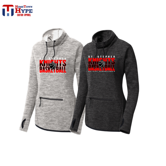 Women's Triumph Cowl Neck Pullover - St Stephen Basketball