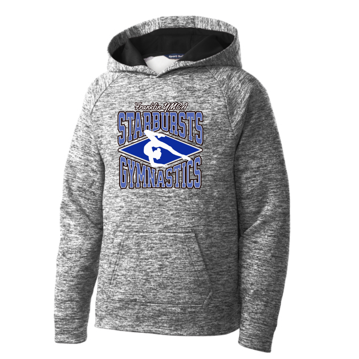 Youth Electric Heather Fleece Hooded Pullover - Franklin Starbursts