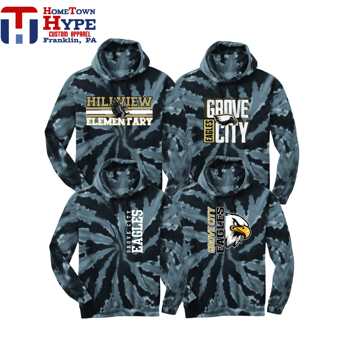 Tie-Dye Hoodie - Hillview Elementary 2025-2026